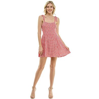Juniors' Lily Rose Sleeveless Molded Cup Skater Dress