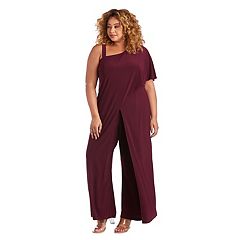 Women's J. Valdi Flowy Jumpsuit Swim Coverup