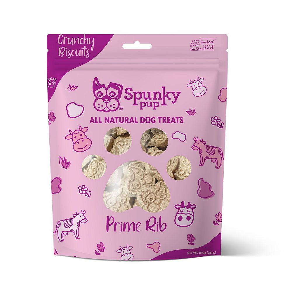 Spunky Pup Prime Rib Crunchy Biscuit Treats 10-oz.