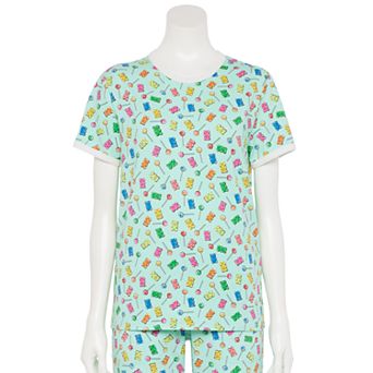 TomboyX Beary Sweet Short Sleeve Signature Soft Cotton-Blend Jersey Ringer Tee