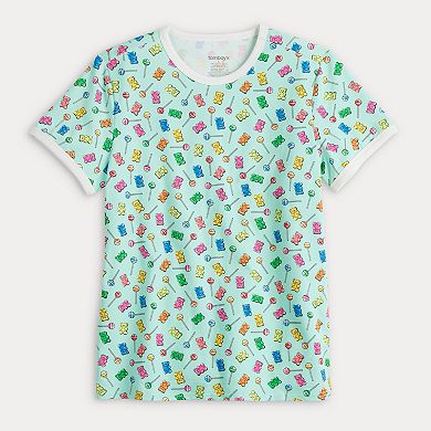 TomboyX Beary Sweet Short Sleeve Signature Soft Cotton-Blend Jersey Ringer Tee