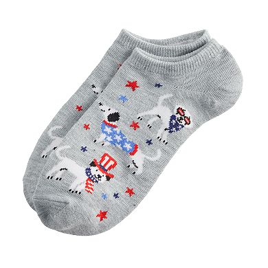 Women's July 4th Dogs No Show Socks