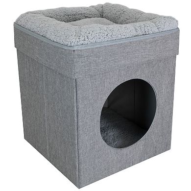 Kitty City Gray Folding Cat Bed House