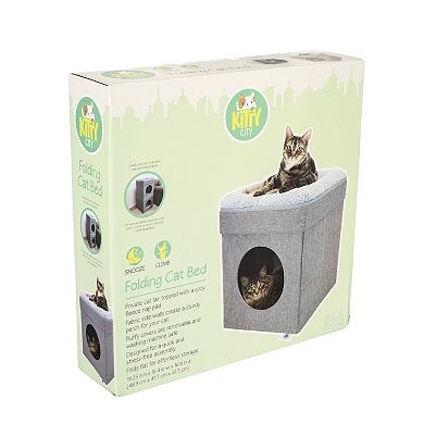 Kitty City Gray Folding Cat Bed House