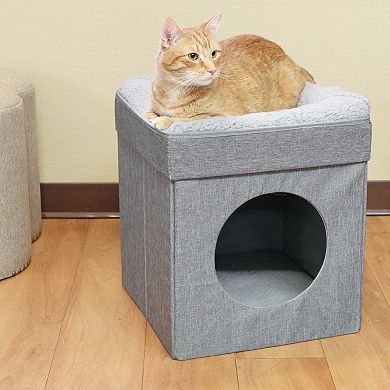 Kitty City Gray Folding Cat Bed House