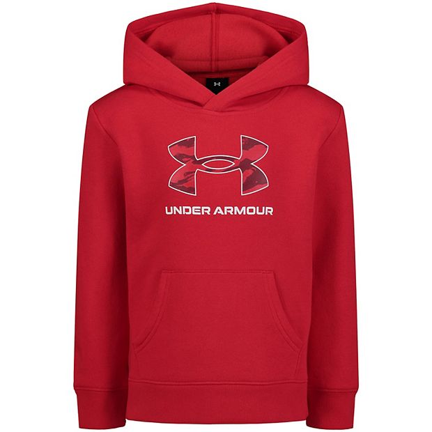 Boys 4 7 Under Armour UA Printed Logo Rival Hoodie