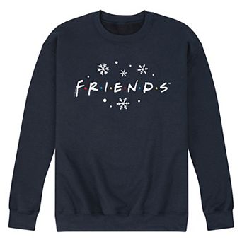 Men's Friends Logo Snowflakes Fleece Sweatshirt