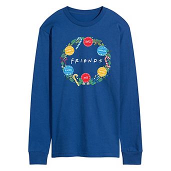 Men's Friends Logo Wreath Long Sleeve Graphic Tee