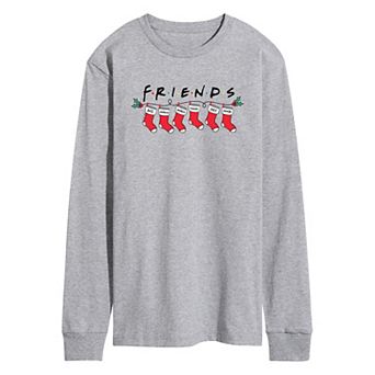 Men's Friends Stockings Long Sleeve Graphic Tee