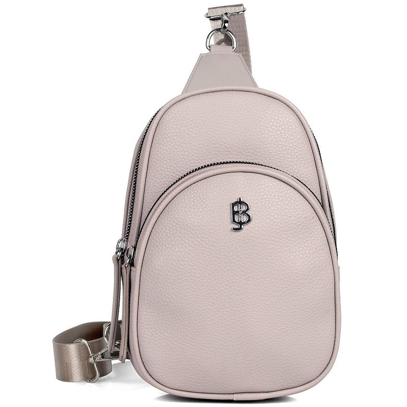 Julia Buxton Vegan Leather Sling Bag, White Pepper