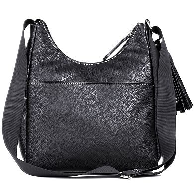 Julia Buxton Pebble Vegan Leather Hobo Bag