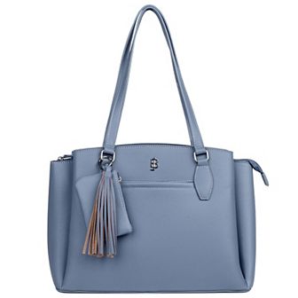 Julia Buxton Pebble Vegan Leather Triple Compartment Satchel