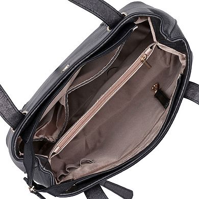 Julia Buxton Whip Stitch Leather RFID-Blocking Organizer Tote Bag