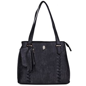 Julia Buxton Whip Stitch Leather RFID-Blocking Organizer Tote Bag