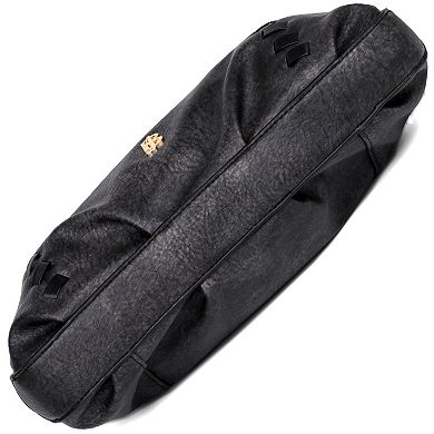 Julia Buxton Whip Stitch Leather RFID-Blocking Hobo Bag