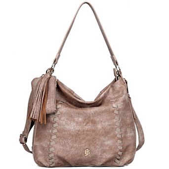 Julia Buxton Whip Stitch Leather RFID-Blocking Hobo Bag