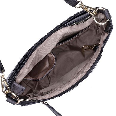 Julia Buxton Whip Stitch Leather RFID-Blocking Crossbody Bag
