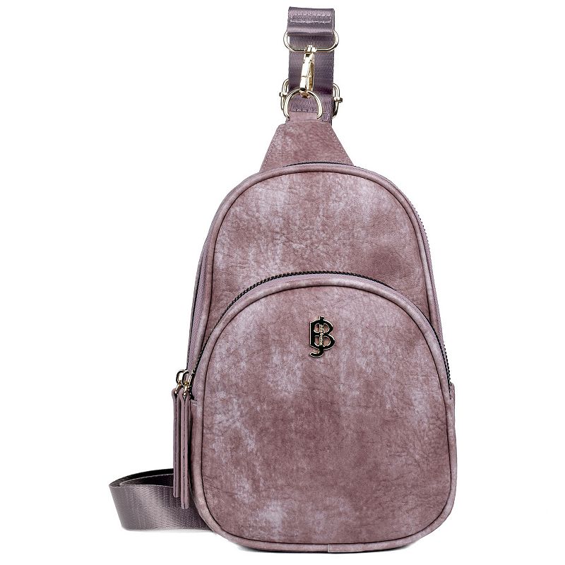 Julia Buxton Vegan Leather Sling Bag, Pink