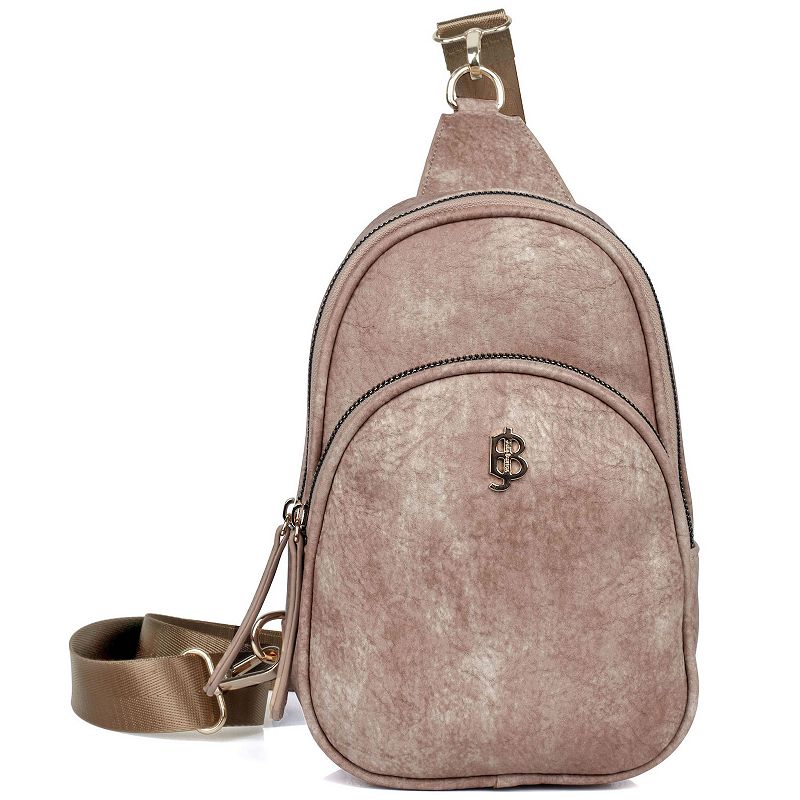 Julia Buxton Vegan Leather Sling Bag, Brown
