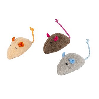 Kitty City Multi-Colored Mice 3-Pack Plush Toys