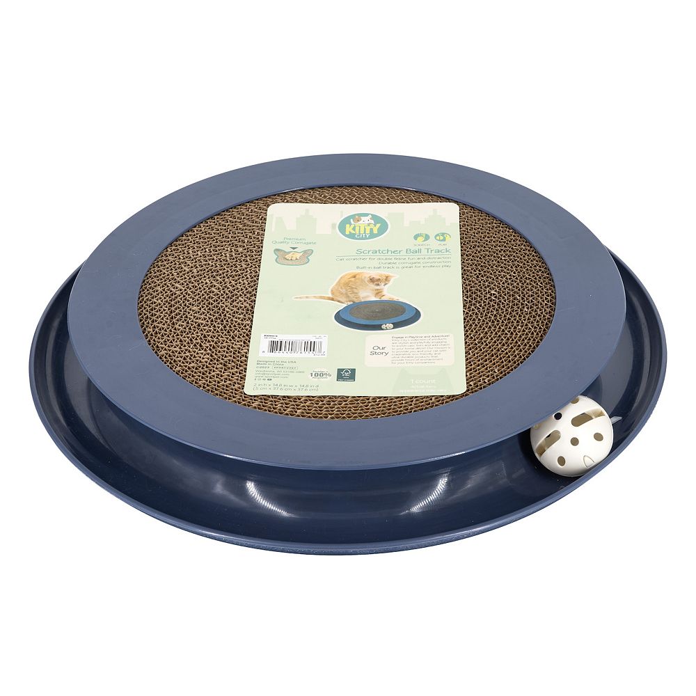 Kitty City Multi-Colored Scratcher Ball Track Cat Toy
