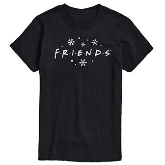 Men's Friends Logo Snowflakes Graphic Tee