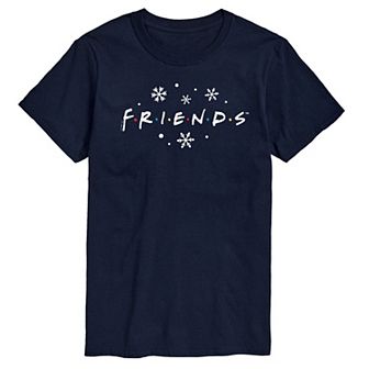 Men's Friends Logo Snowflakes Graphic Tee