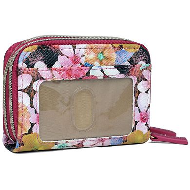 Julia Buxton Floral Wilderness Print Faux Leather Wizard Wallet