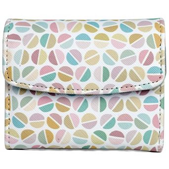 Julia Buxton Split Polka Dot Print Faux Leather Mini Trifold Wallet