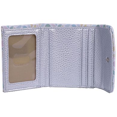 Julia Buxton Split Polka Dot Print Faux Leather Mini Trifold Wallet