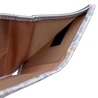 Julia Buxton Split Polka Dot Print Faux Leather Mini Trifold Wallet