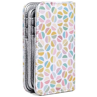 Julia Buxton Split Polka Dot Print Faux Leather Snap Card Case