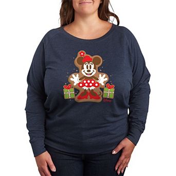 Disney's Minnie Mouse Plus Size Cookie French Terry Long Sleeve Tee