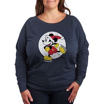 Disney's Mickey Mouse Plus Size Skating French Terry Long Sleeve Tee