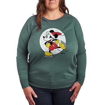 Disney's Mickey Mouse Plus Size Skating French Terry Long Sleeve Tee