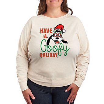 Disney's Goofy Plus Size Holiday French Terry Long Sleeve Tee