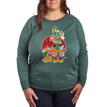 Disney's Mickey Mouse Plus Size Presents French Terry Long Sleeve Tee