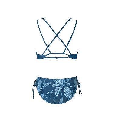 Women's CUPSHE Strappy Bralette Swim Top & Drawstring Bottoms Bikini Set