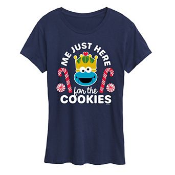 Women's Sesame Street Just Here For The Cookies Graphic Tee