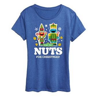 Women's Sesame Street Nuts For Christmas Graphic Tee