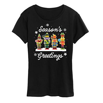 Women's Sesame Street Season's Greetings Graphic Tee