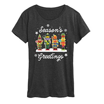 Women's Sesame Street Season's Greetings Graphic Tee