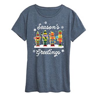 Women's Sesame Street Season's Greetings Graphic Tee