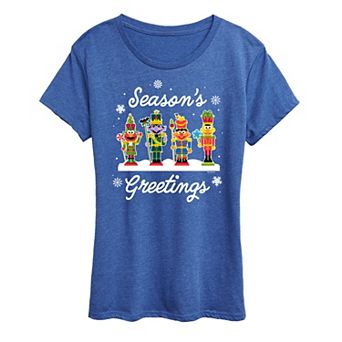 Women's Sesame Street Season's Greetings Graphic Tee
