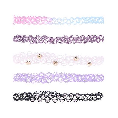 Girls Elli by Capelli 10-piece Choker Necklace & Ring Set
