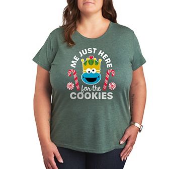 Plus Sesame Street Just Here Cookies Graphic Tee