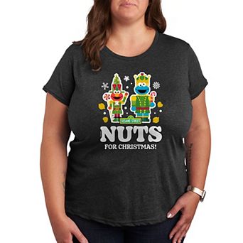 Plus Sesame Street Nuts For Christmas Graphic Tee