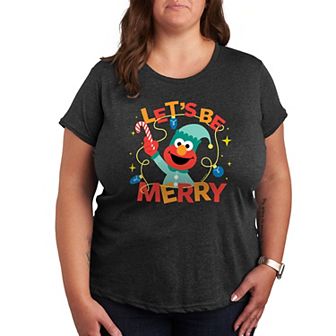 Plus Sesame Street Let's Be Merry Elmo Graphic Tee