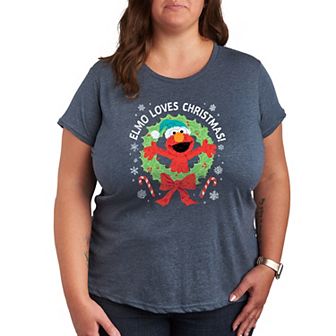 Plus Sesame Street Elmo Christmas Graphic Tee
