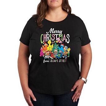 Plus Sesame Street Group Christmas Graphic Tee